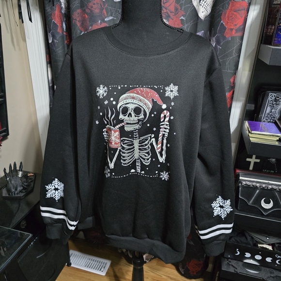 None Sweaters - Skeleton Christmas Sweater, XL